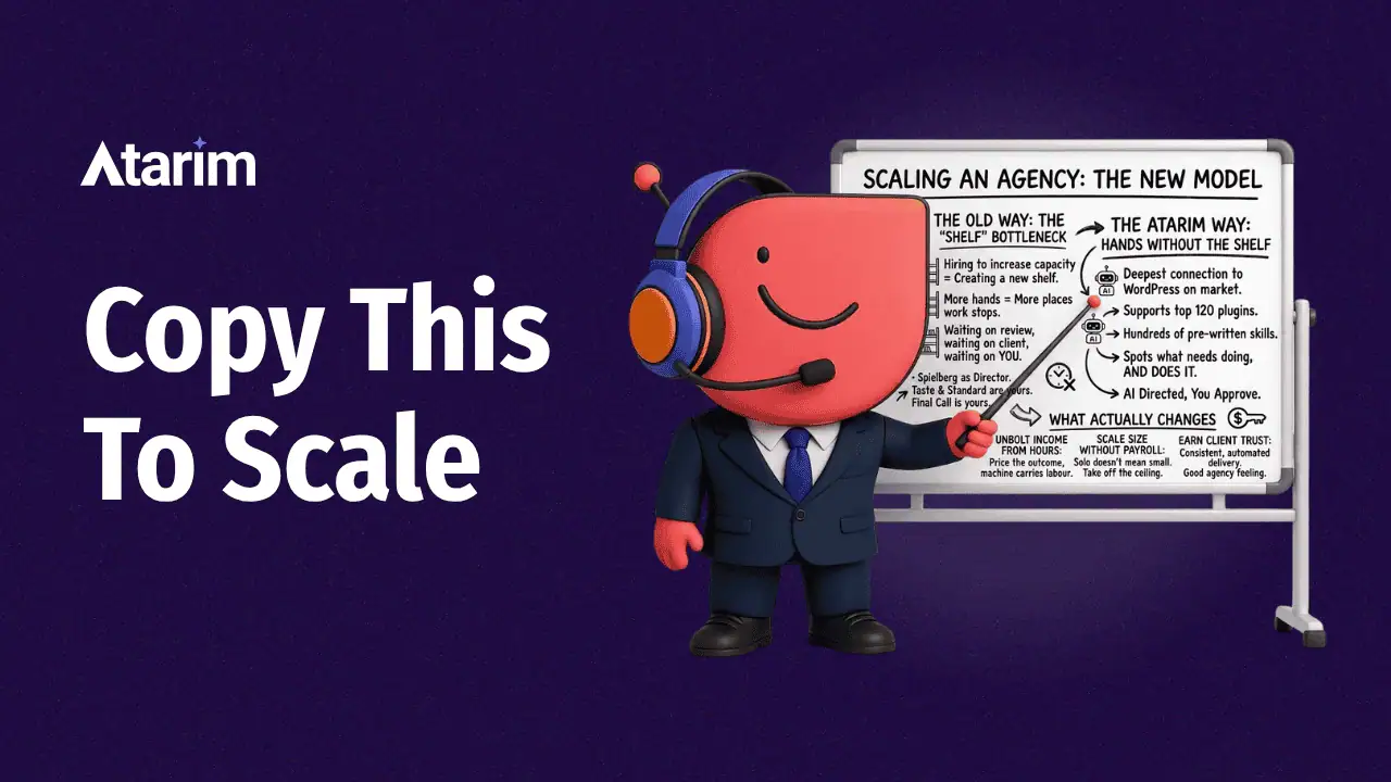 Article banner titled Every Hire Adds a Bottleneck: Growing an Agency Without Payroll