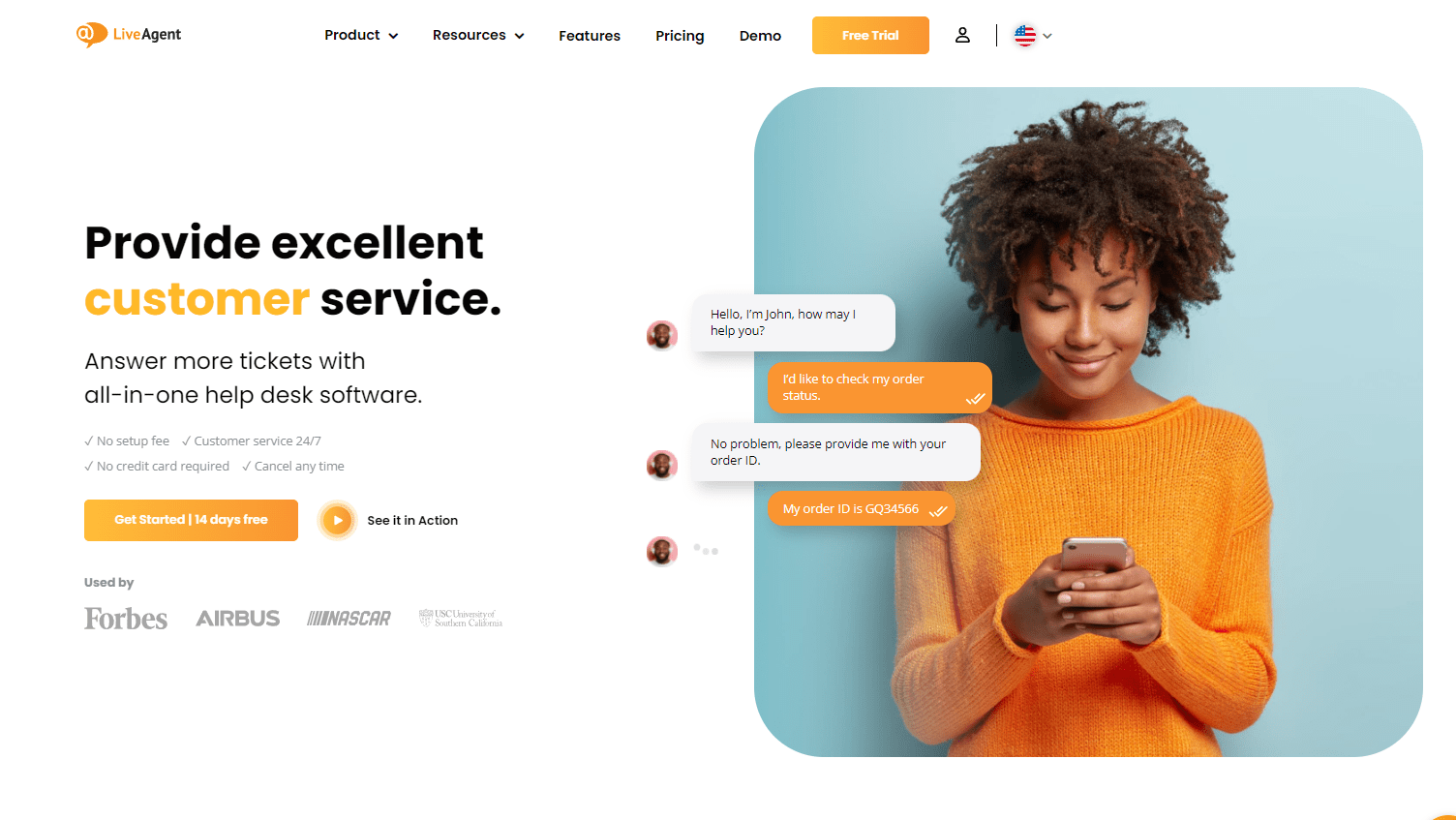 live agent homepage