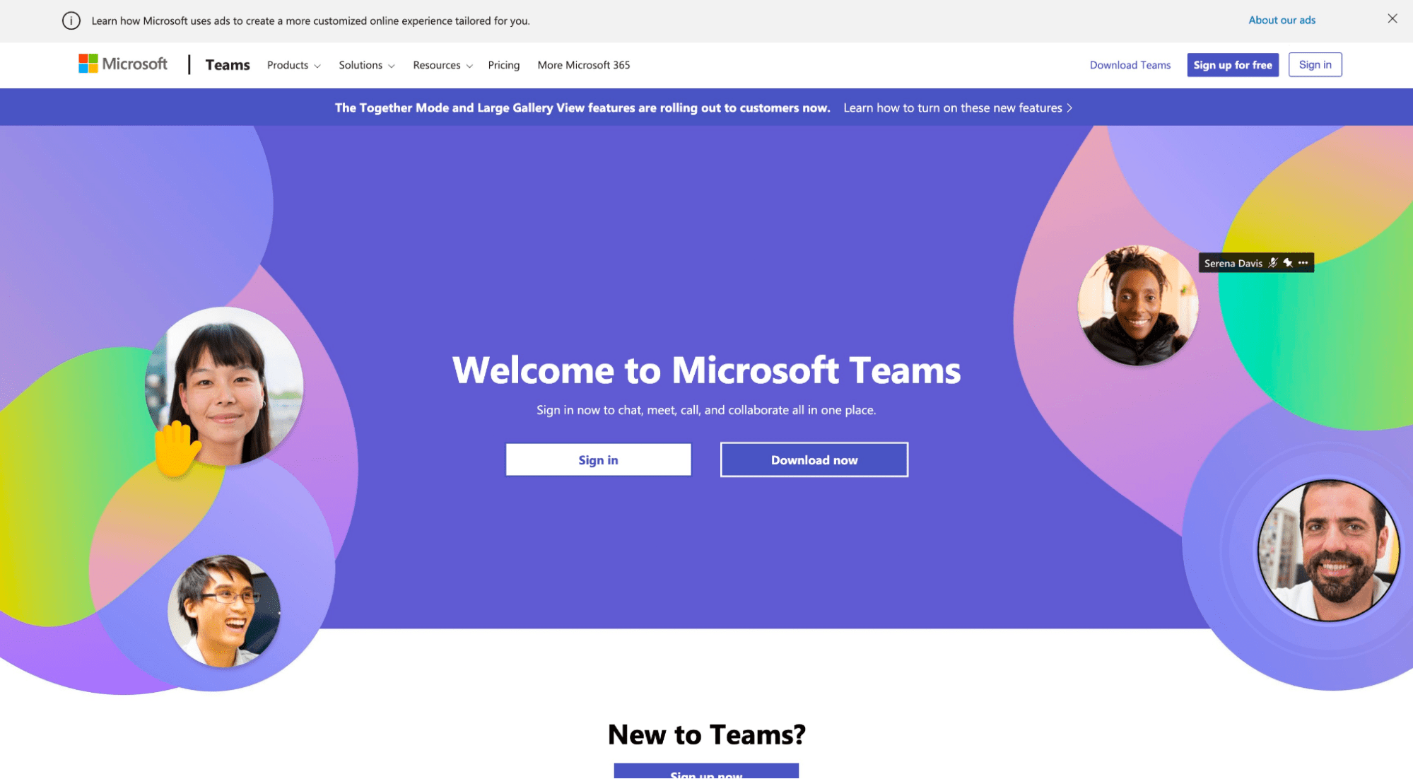 microsoft teams homepage